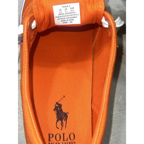 Ralph Lauren Faxon X Low-Top orange Canvas Sneakers M 10.5 | W 12 main image 4